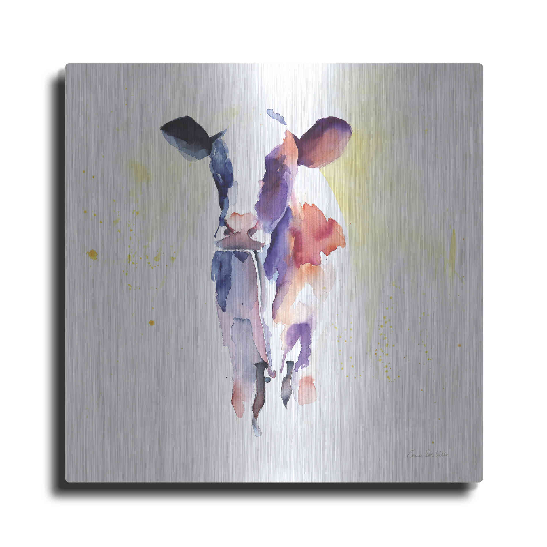 Luxe Metal Art 'Holstein II' by Alan Majchrowicz, Metal Wall Art