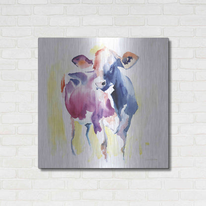 Luxe Metal Art 'Holstein III' by Alan Majchrowicz, Metal Wall Art,36x36