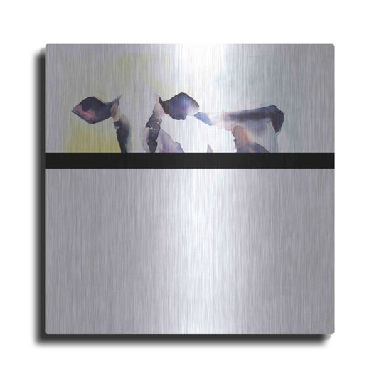 Luxe Metal Art 'Holstein IV' by Alan Majchrowicz, Metal Wall Art
