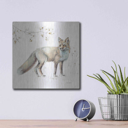 Luxe Metal Art 'Wood Land Walk XI' by Lisa Audit, Metal Wall Art,,12x12