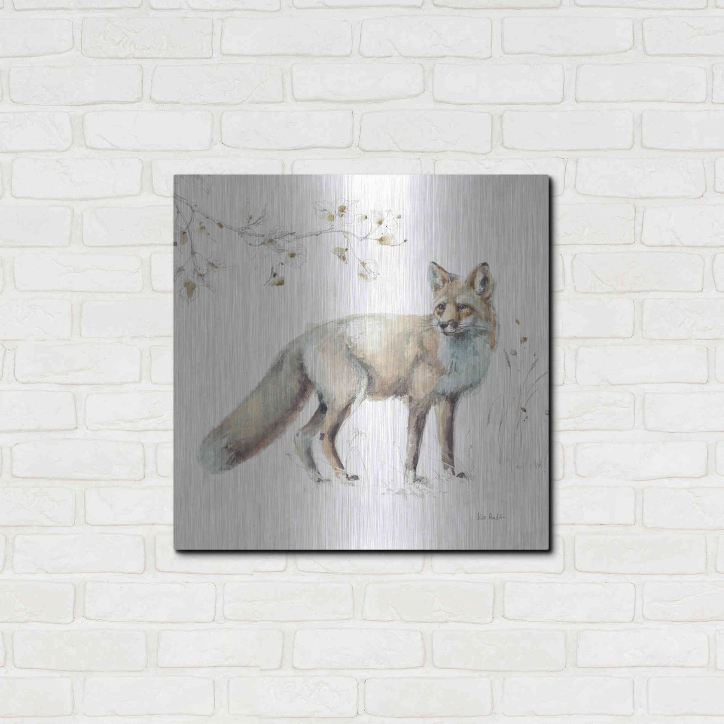 Luxe Metal Art 'Wood Land Walk XI' by Lisa Audit, Metal Wall Art,,24x24