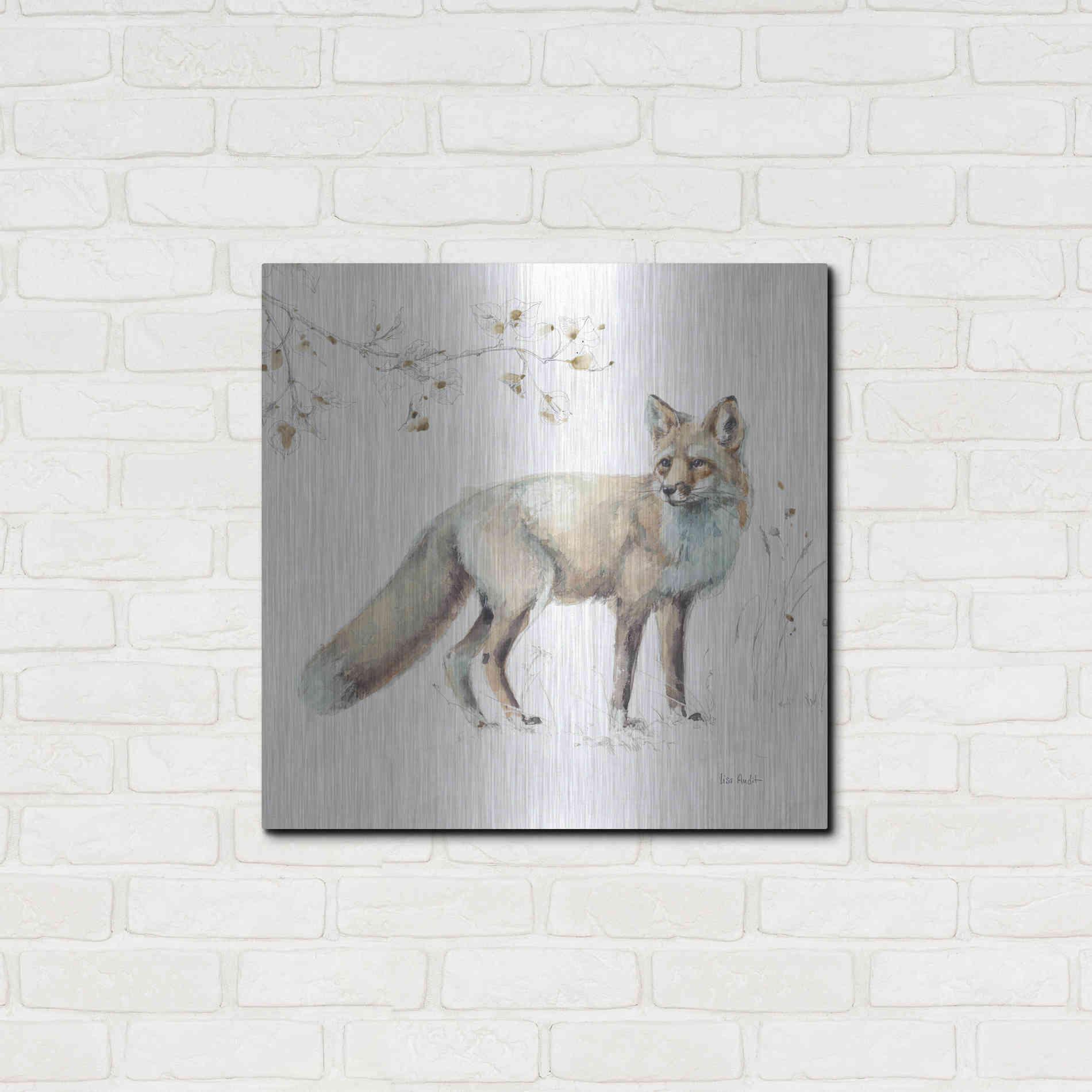 Luxe Metal Art 'Wood Land Walk XI' by Lisa Audit, Metal Wall Art,,24x24