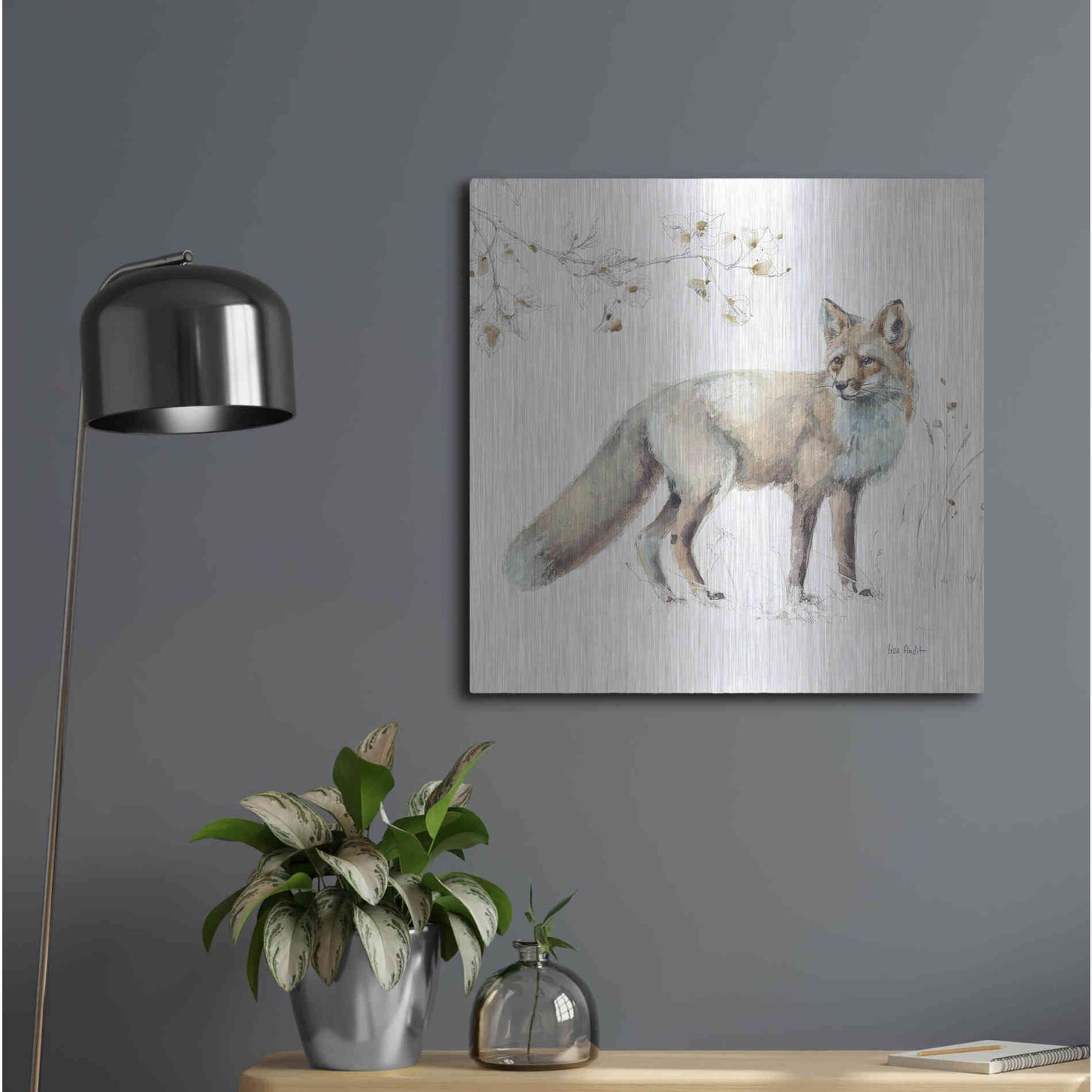 Luxe Metal Art 'Wood Land Walk XI' by Lisa Audit, Metal Wall Art,,24x24