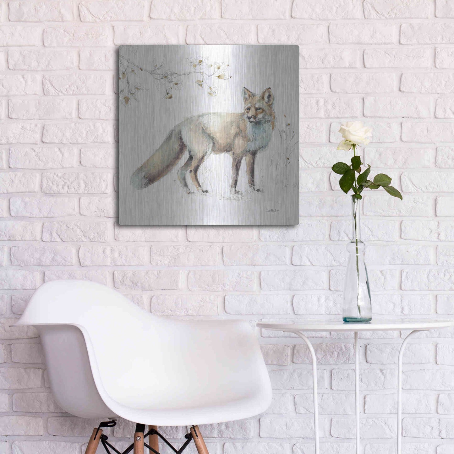 Luxe Metal Art 'Wood Land Walk XI' by Lisa Audit, Metal Wall Art,,24x24