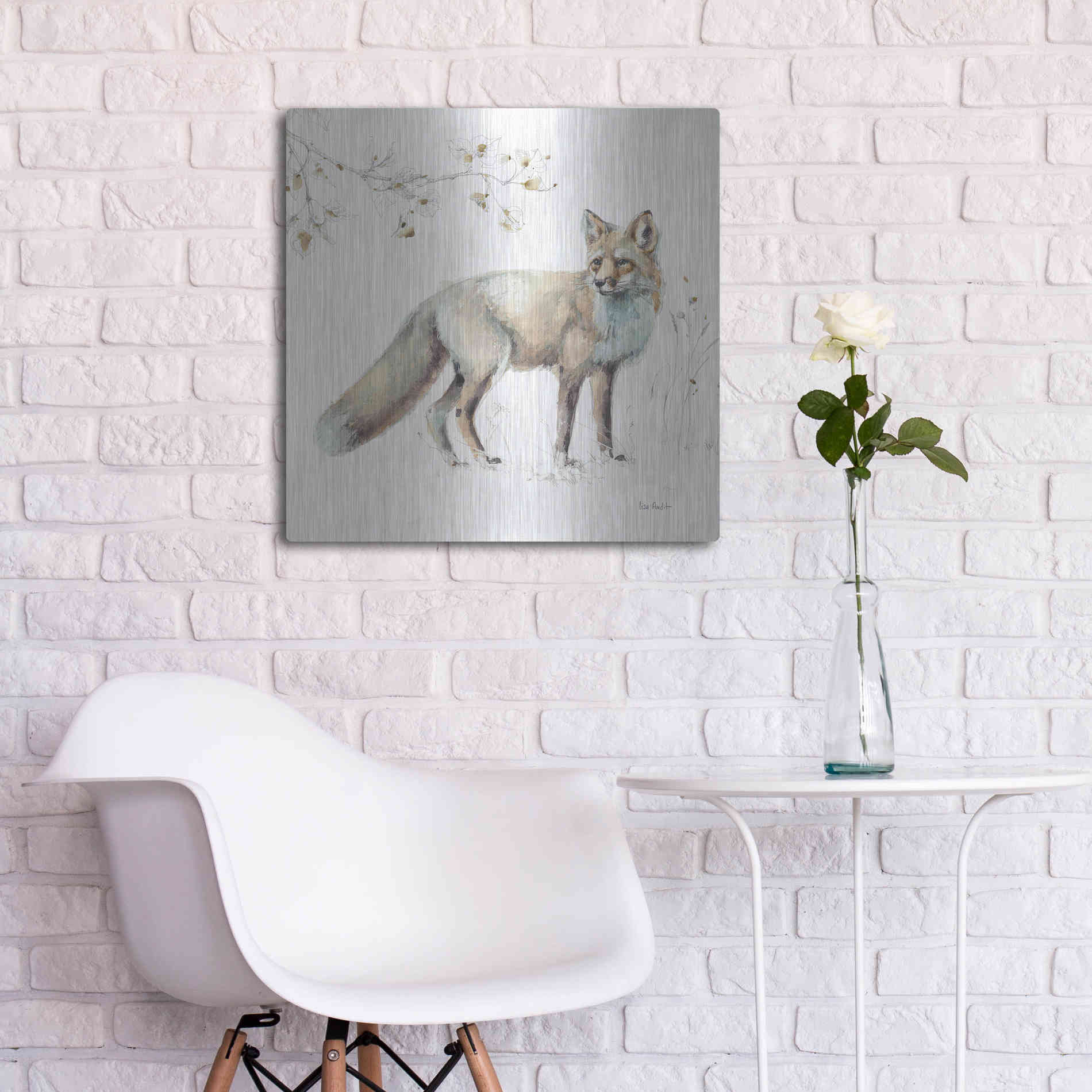 Luxe Metal Art 'Wood Land Walk XI' by Lisa Audit, Metal Wall Art,,24x24