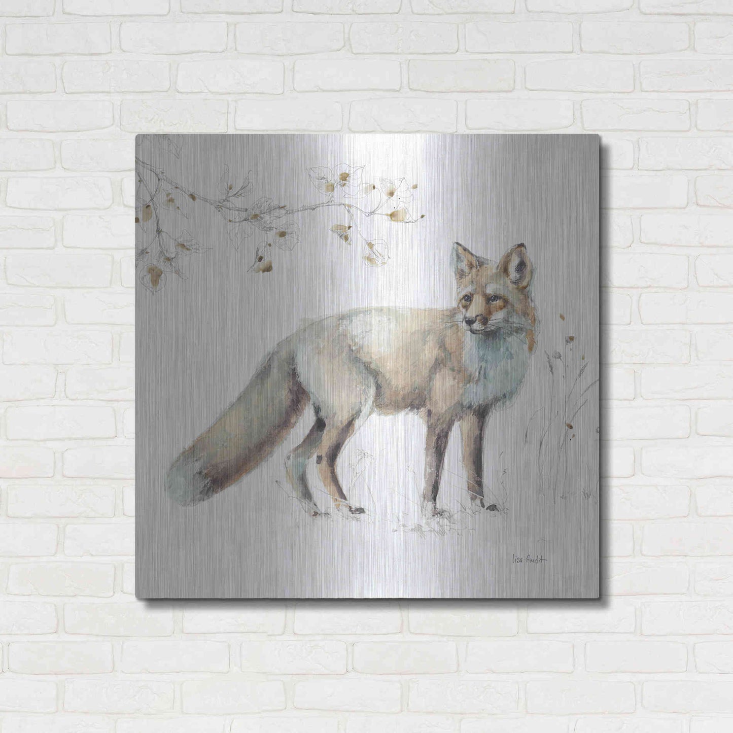 Luxe Metal Art 'Wood Land Walk XI' by Lisa Audit, Metal Wall Art,,36x36