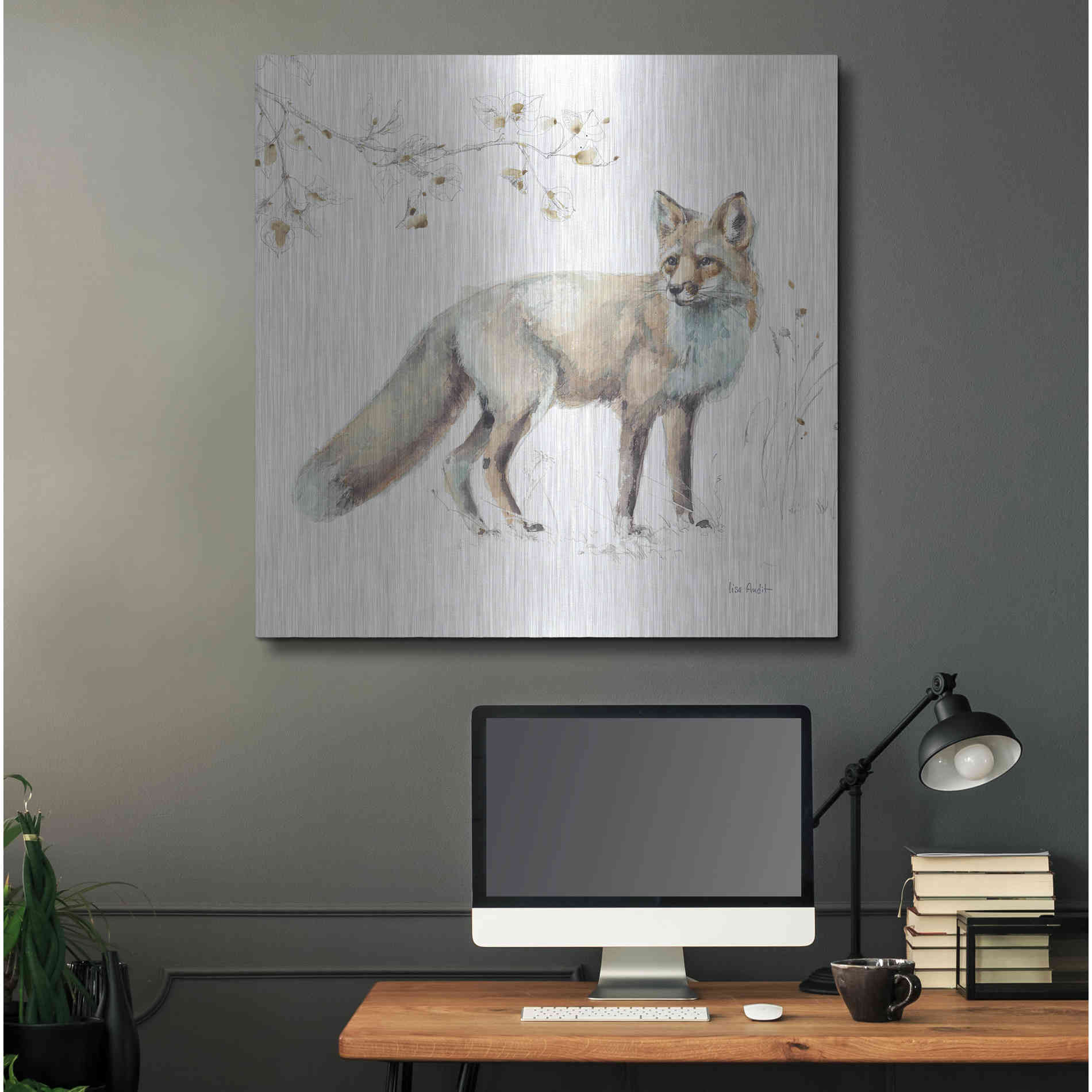 Luxe Metal Art 'Wood Land Walk XI' by Lisa Audit, Metal Wall Art,,36x36