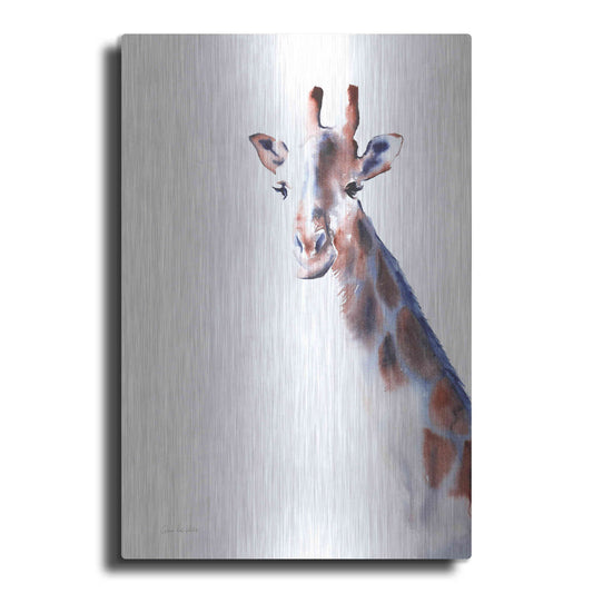 Luxe Metal Art 'Copper And Blue Giraffe' by Alan Majchrowicz, Metal Wall Art