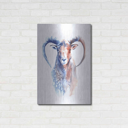 Luxe Metal Art 'Copper And Blue Ram' by Alan Majchrowicz, Metal Wall Art,24x36