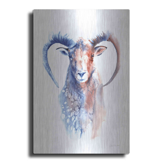 Luxe Metal Art 'Copper And Blue Ram' by Alan Majchrowicz, Metal Wall Art