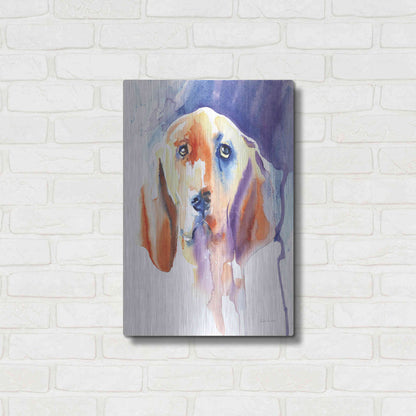 Luxe Metal Art 'Basset Hound' by Alan Majchrowicz, Metal Wall Art,16x24