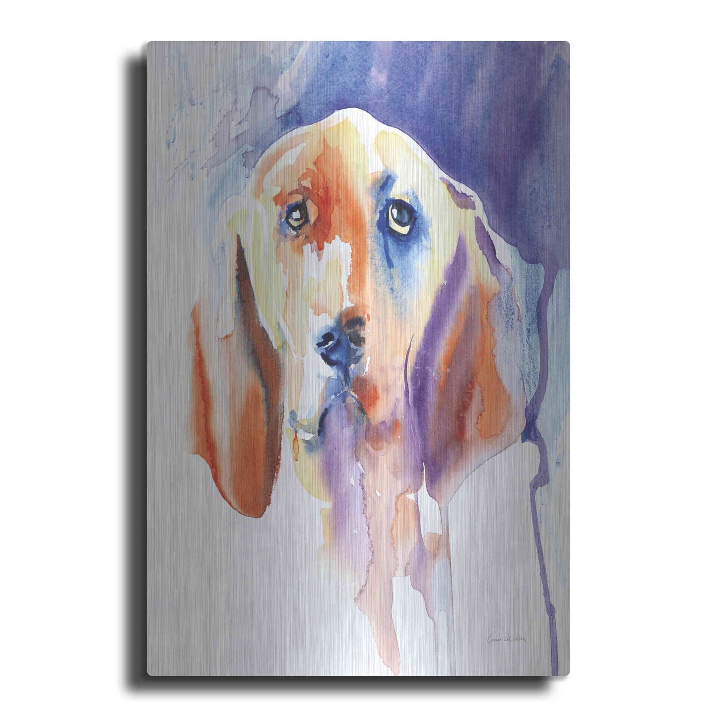 Luxe Metal Art 'Basset Hound' by Alan Majchrowicz, Metal Wall Art