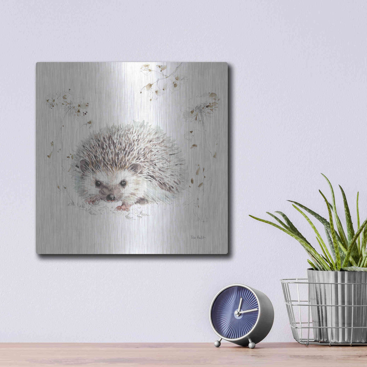 Luxe Metal Art 'Wood Land Walk XII' by Lisa Audit, Metal Wall Art,,12x12
