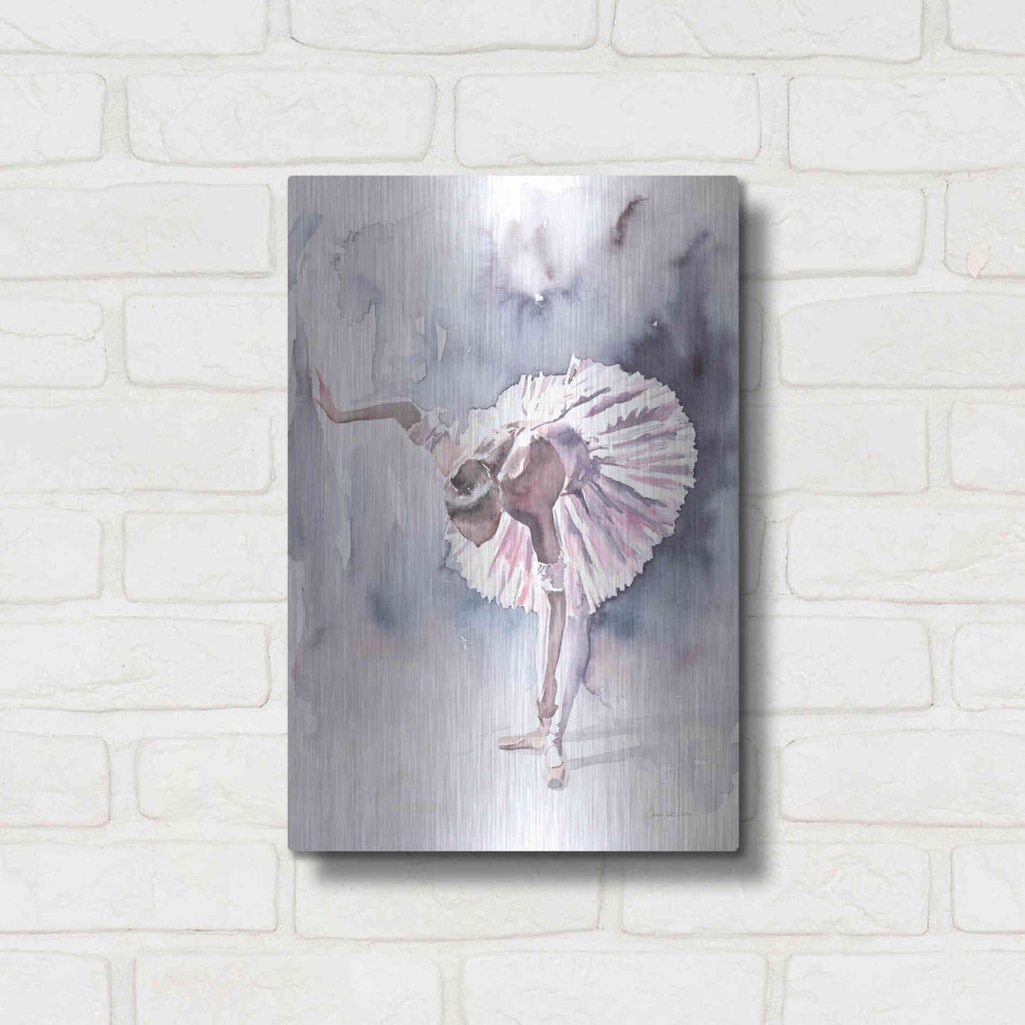 Luxe Metal Art 'Ballet VI' by Alan Majchrowicz, Metal Wall Art,12x16
