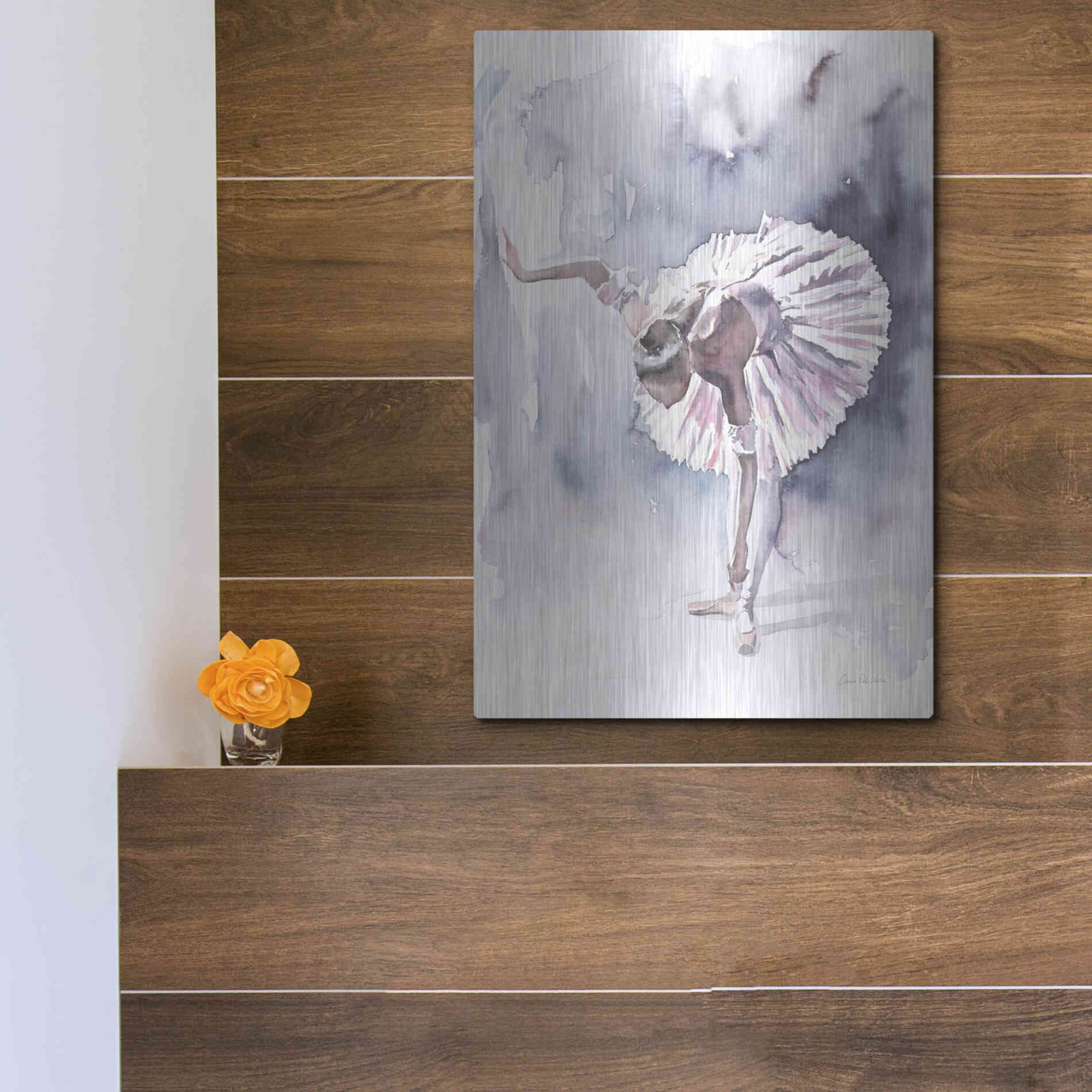 Luxe Metal Art 'Ballet VI' by Alan Majchrowicz, Metal Wall Art,12x16