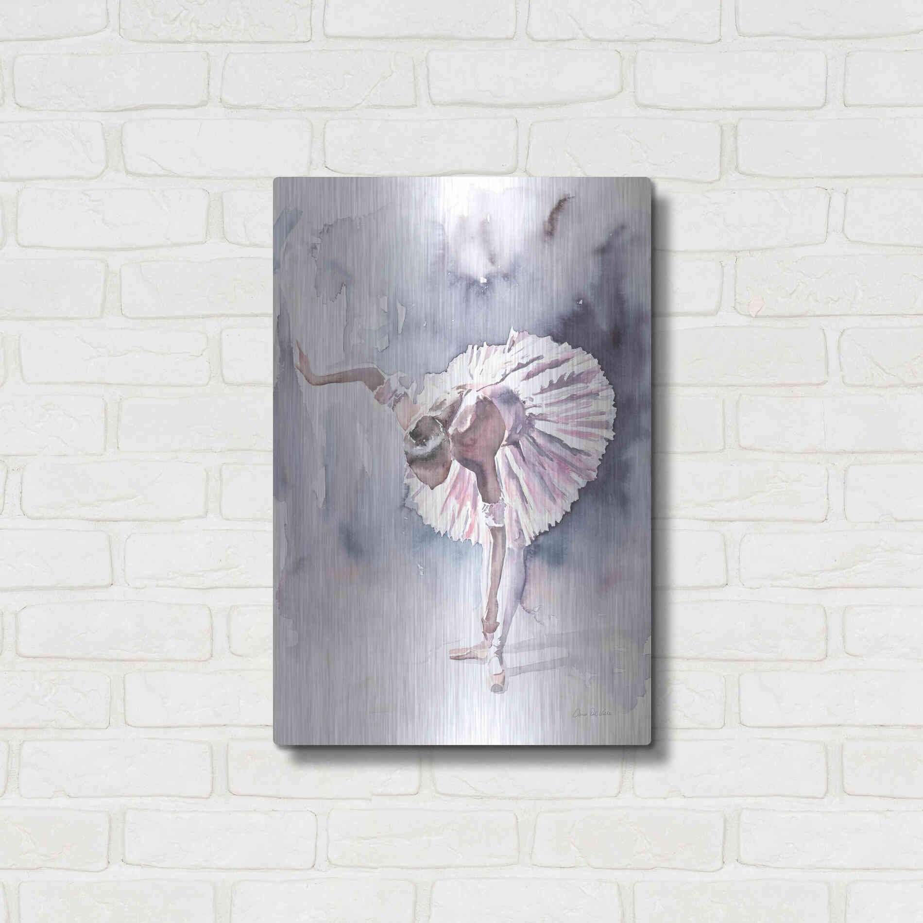 Luxe Metal Art 'Ballet VI' by Alan Majchrowicz, Metal Wall Art,16x24