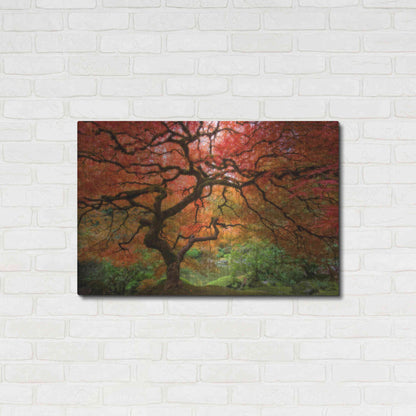 Luxe Metal Art 'Japenese Maple' by Jesse Estes, Metal Wall Art,36x24