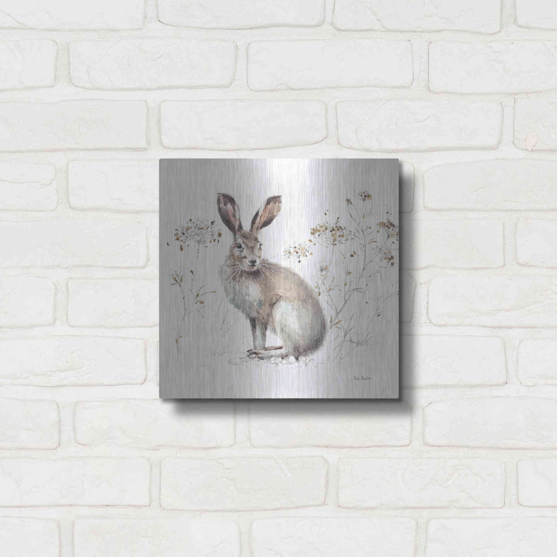 Luxe Metal Art 'Wood Land Walk XIII' by Lisa Audit, Metal Wall Art,,12x12