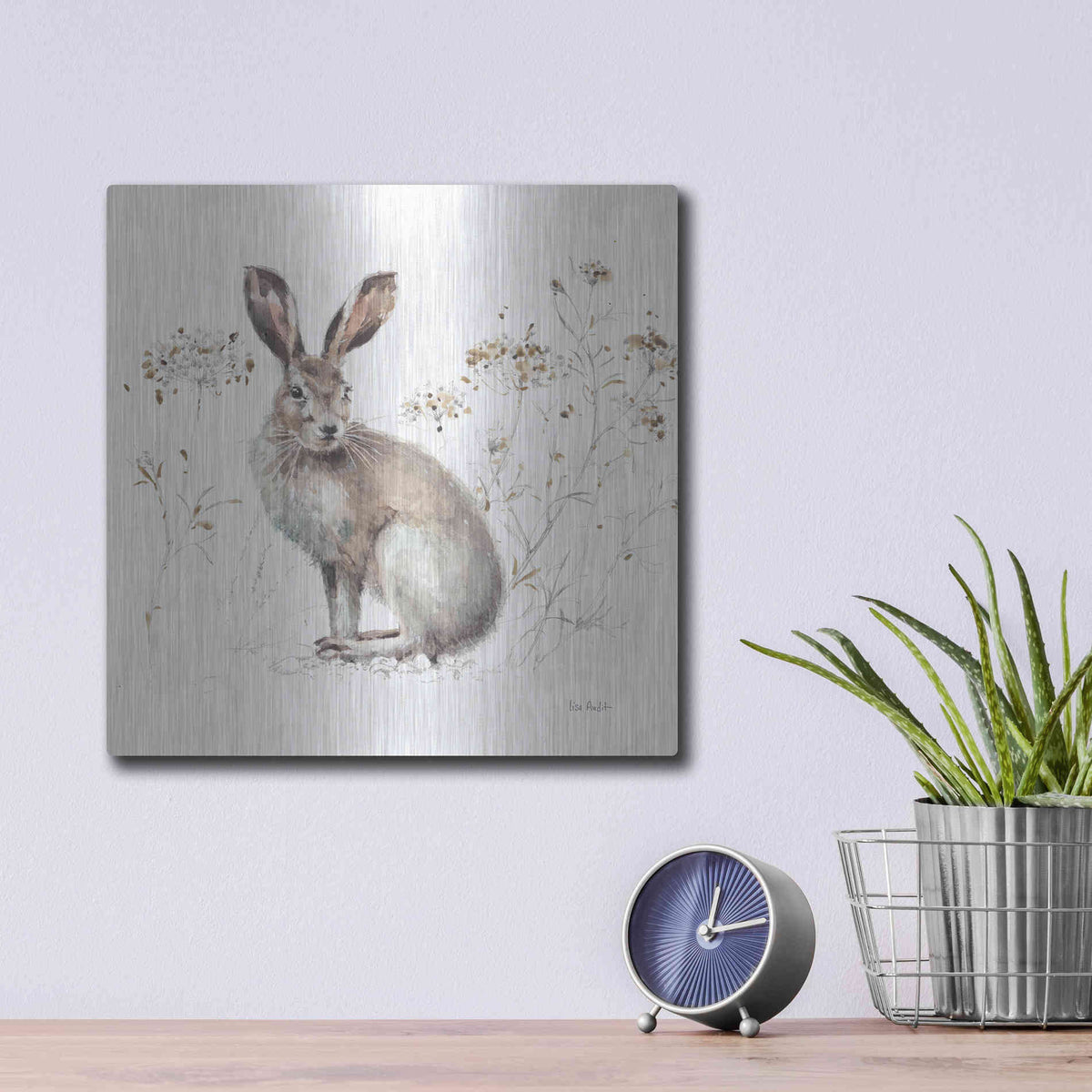 Luxe Metal Art 'Wood Land Walk XIII' by Lisa Audit, Metal Wall Art,,12x12