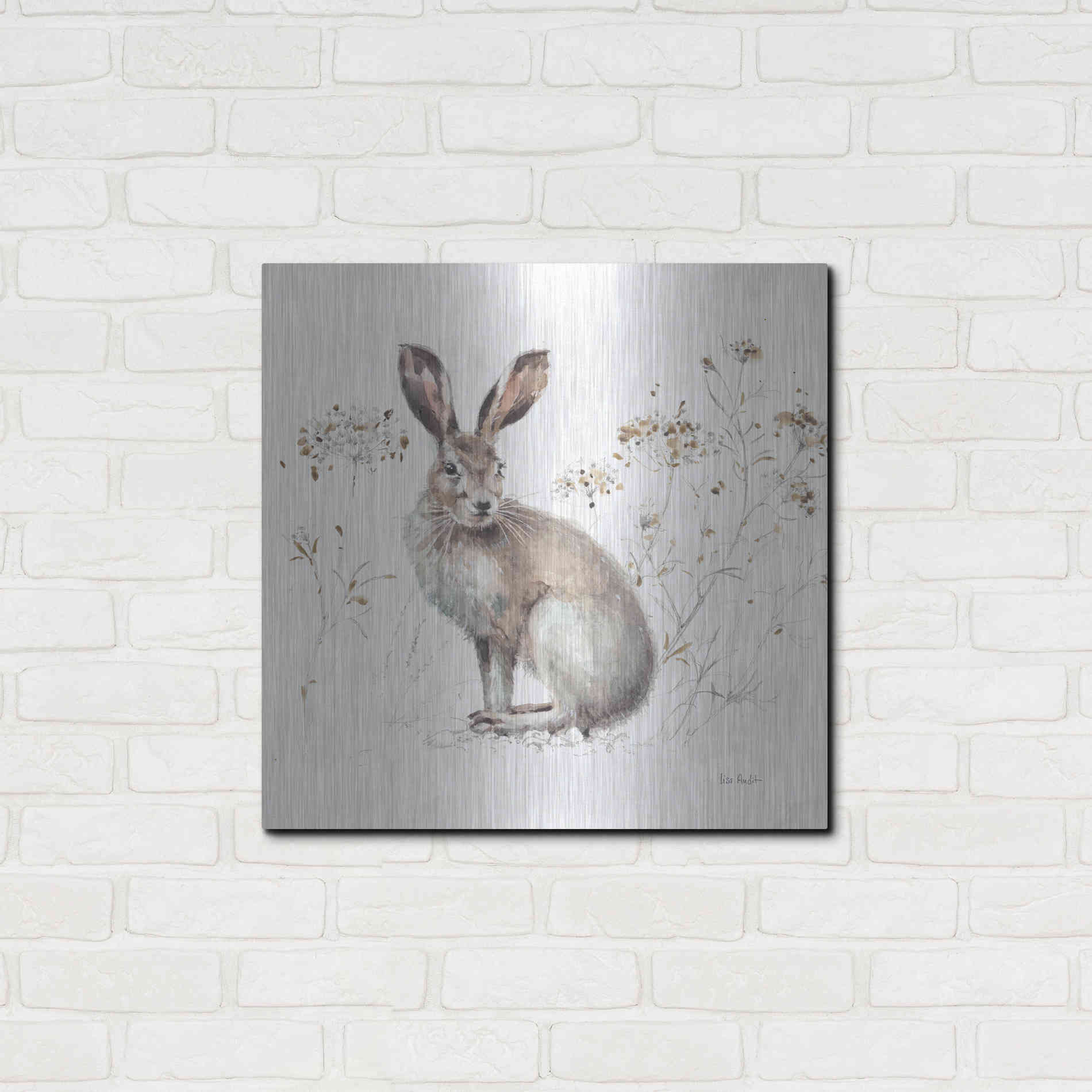 Luxe Metal Art 'Wood Land Walk XIII' by Lisa Audit, Metal Wall Art,,24x24