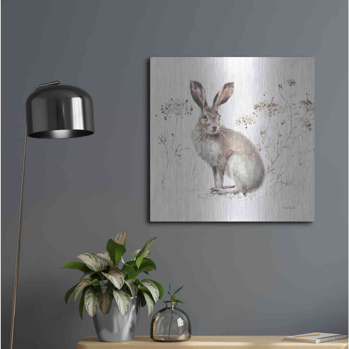 Luxe Metal Art 'Wood Land Walk XIII' by Lisa Audit, Metal Wall Art,,24x24