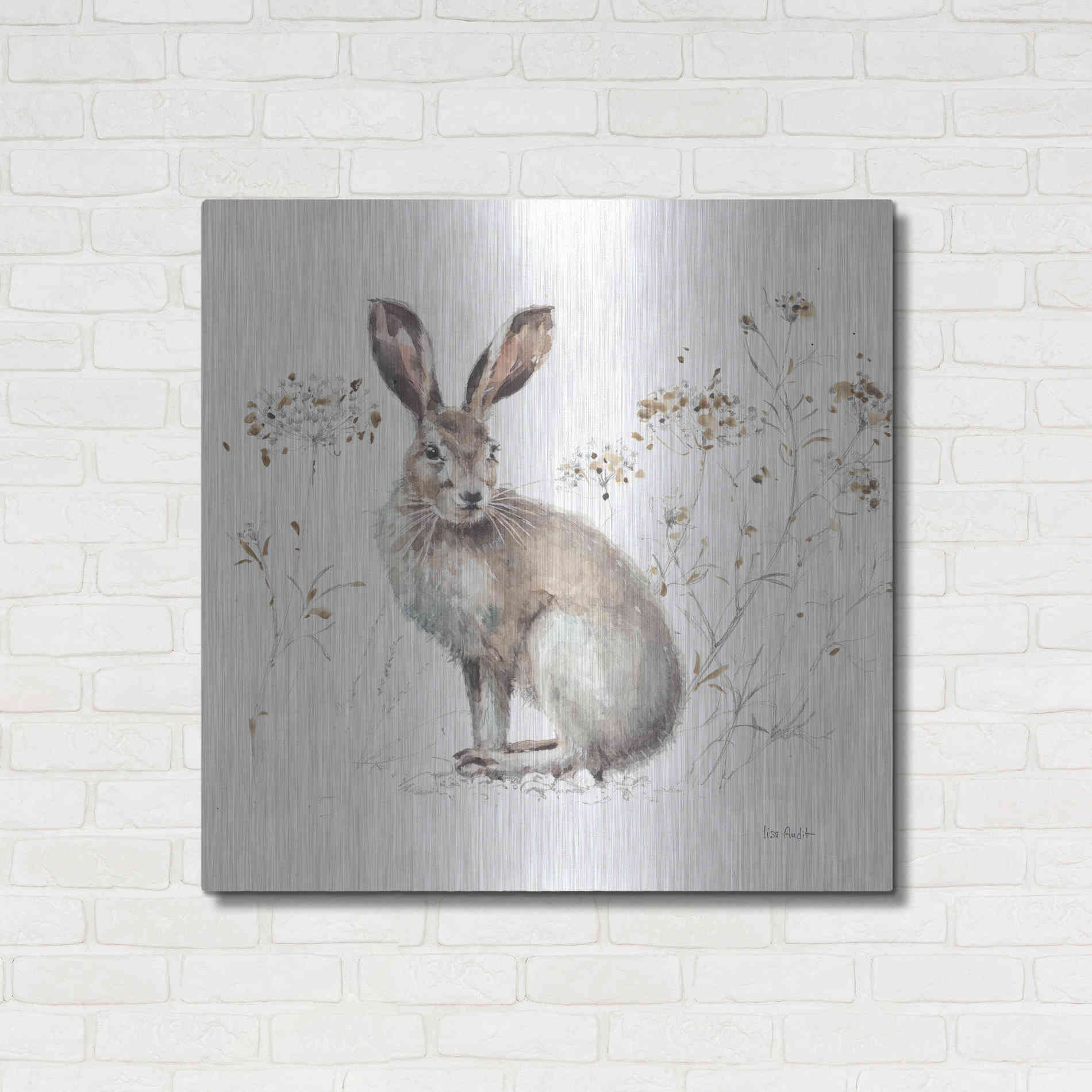 Luxe Metal Art 'Wood Land Walk XIII' by Lisa Audit, Metal Wall Art,,36x36