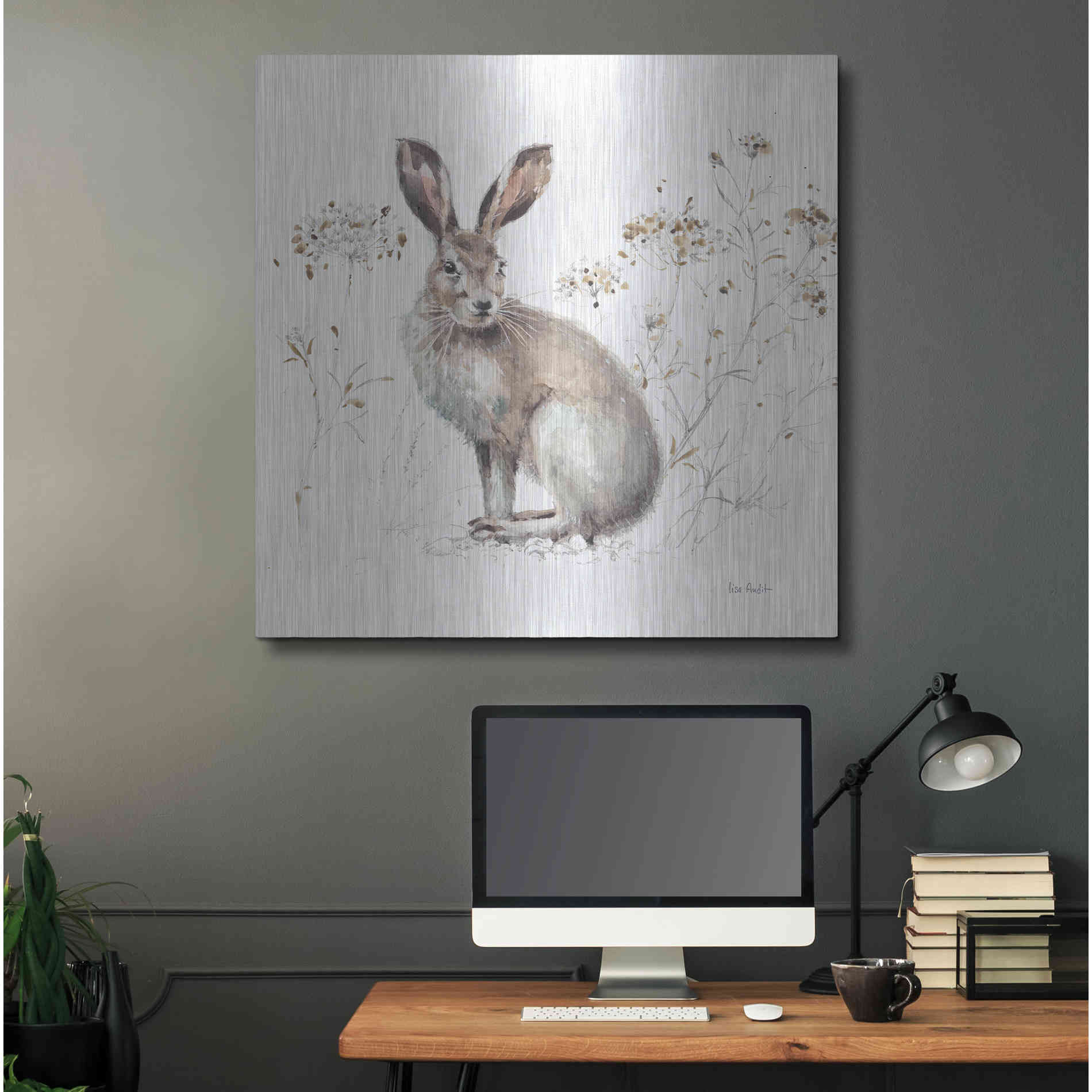 Luxe Metal Art 'Wood Land Walk XIII' by Lisa Audit, Metal Wall Art,,36x36