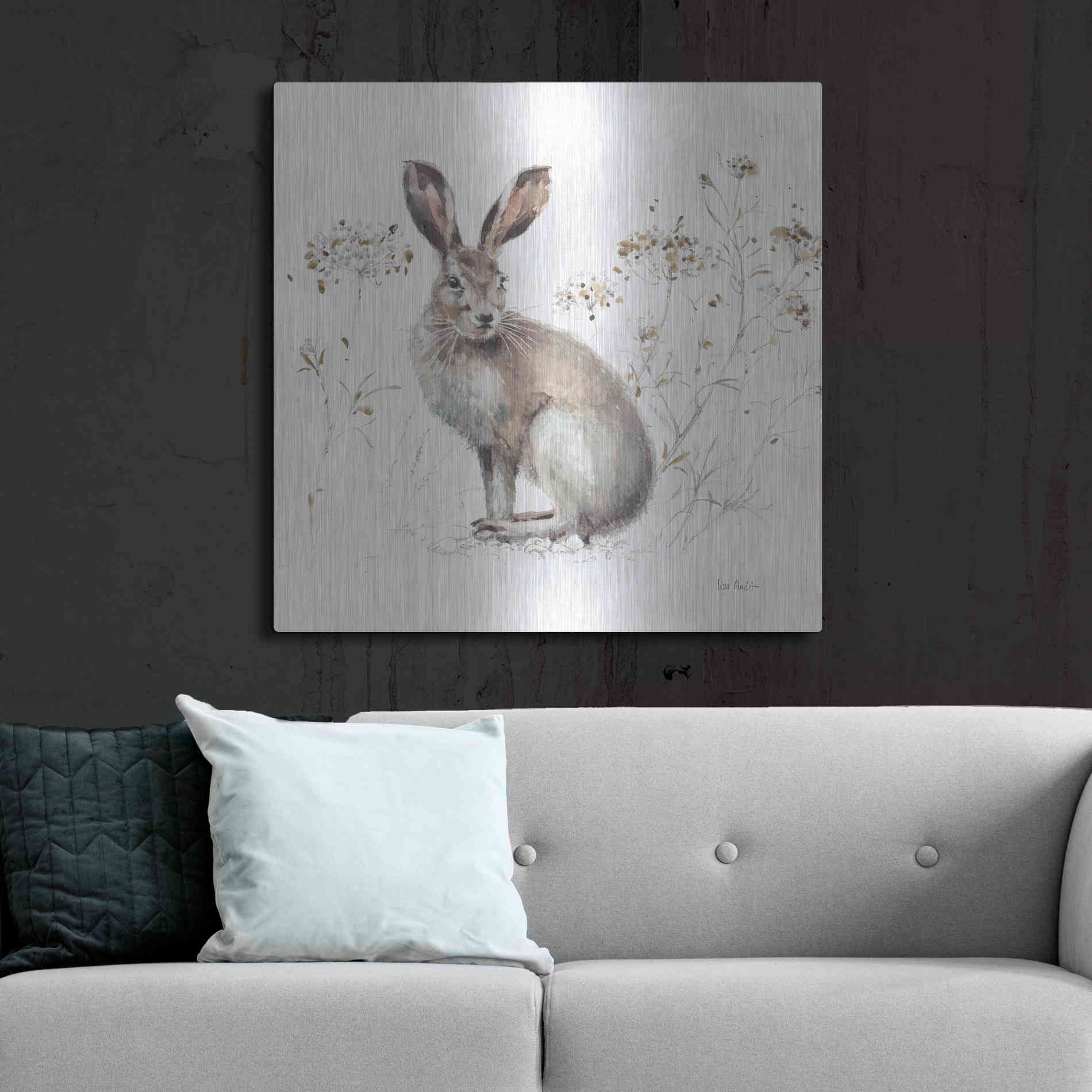 Luxe Metal Art 'Wood Land Walk XIII' by Lisa Audit, Metal Wall Art,,36x36