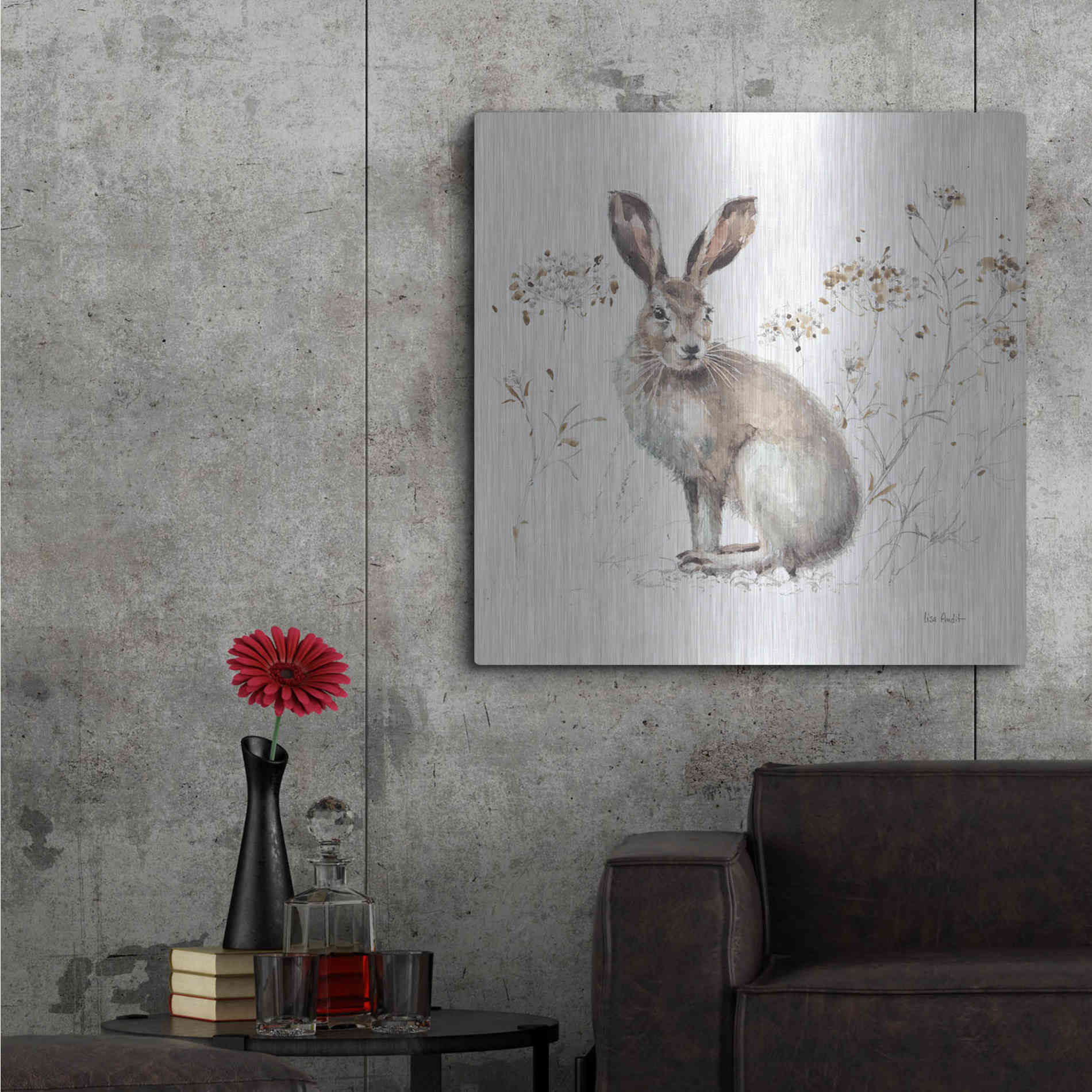 Luxe Metal Art 'Wood Land Walk XIII' by Lisa Audit, Metal Wall Art,,36x36