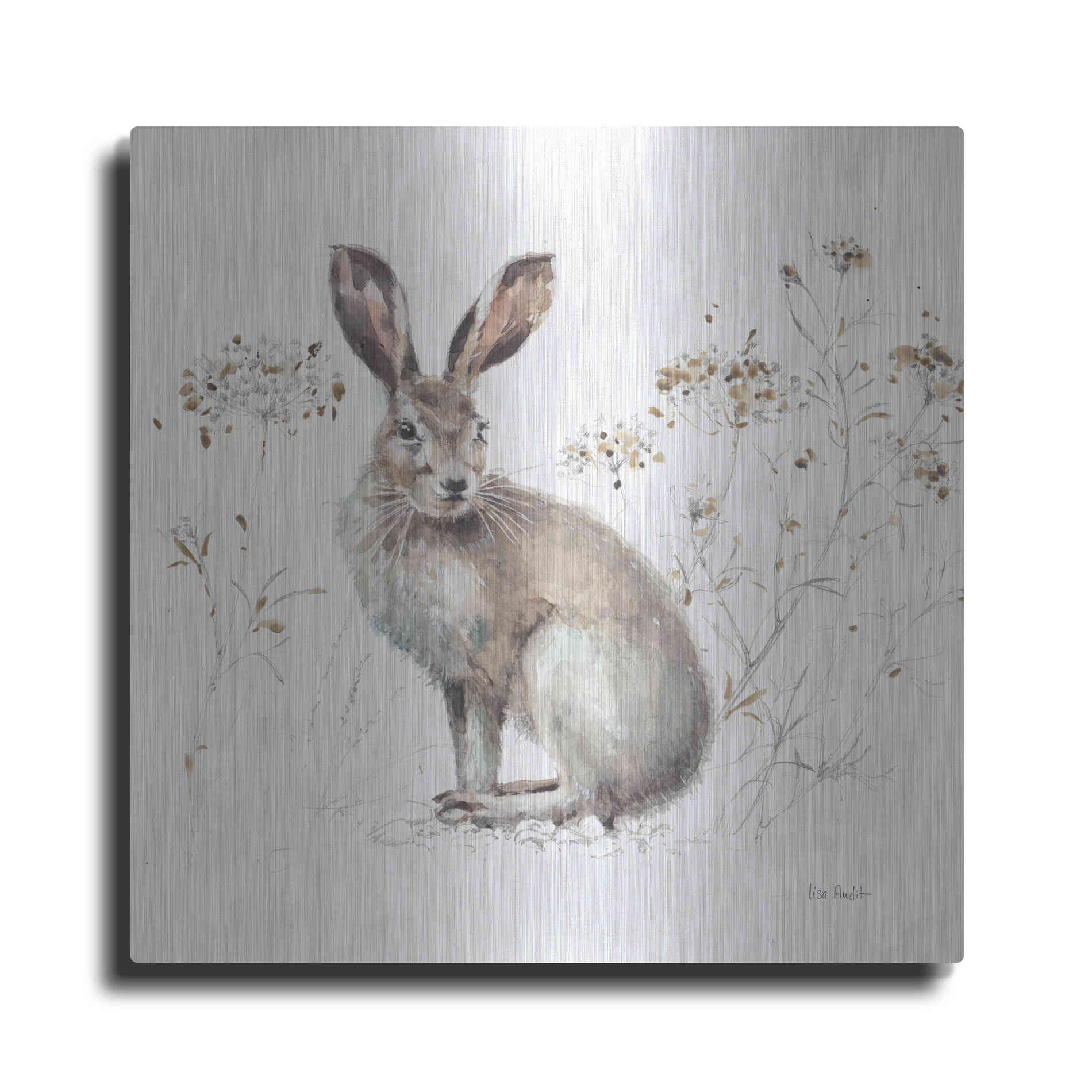 Luxe Metal Art 'Wood Land Walk XIII' by Lisa Audit, Metal Wall Art,