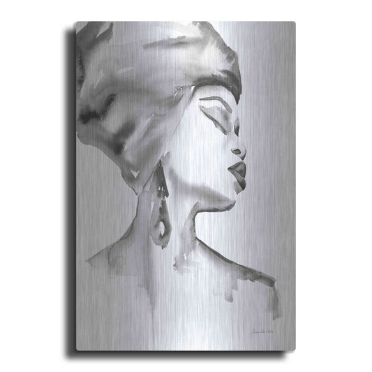 Luxe Metal Art 'Woman III BW' by Alan Majchrowicz, Metal Wall Art