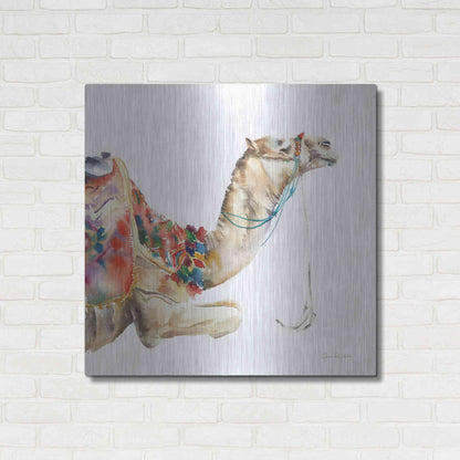 Luxe Metal Art 'Desert Camel I' by Alan Majchrowicz, Metal Wall Art,36x36