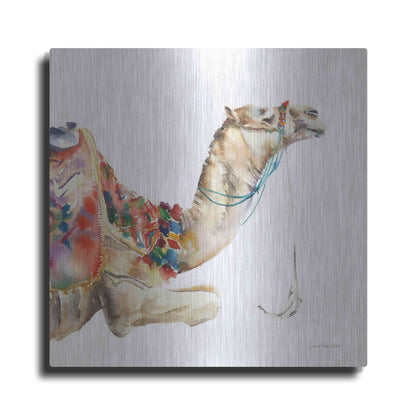 Luxe Metal Art 'Desert Camel I' by Alan Majchrowicz, Metal Wall Art