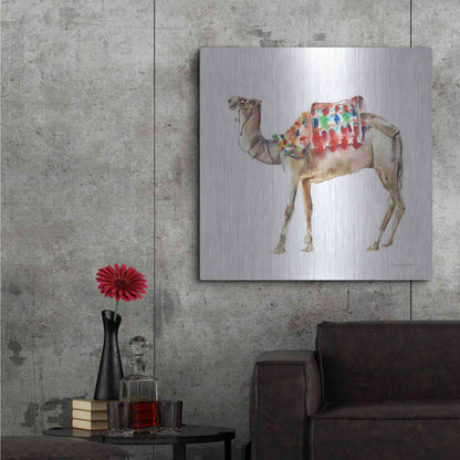 Luxe Metal Art 'Desert Camel II' by Alan Majchrowicz, Metal Wall Art,36x36