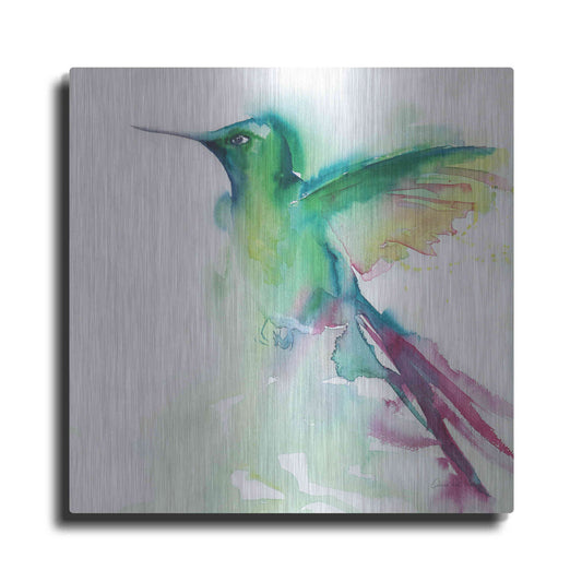 Luxe Metal Art 'Hummingbirds III' by Alan Majchrowicz, Metal Wall Art