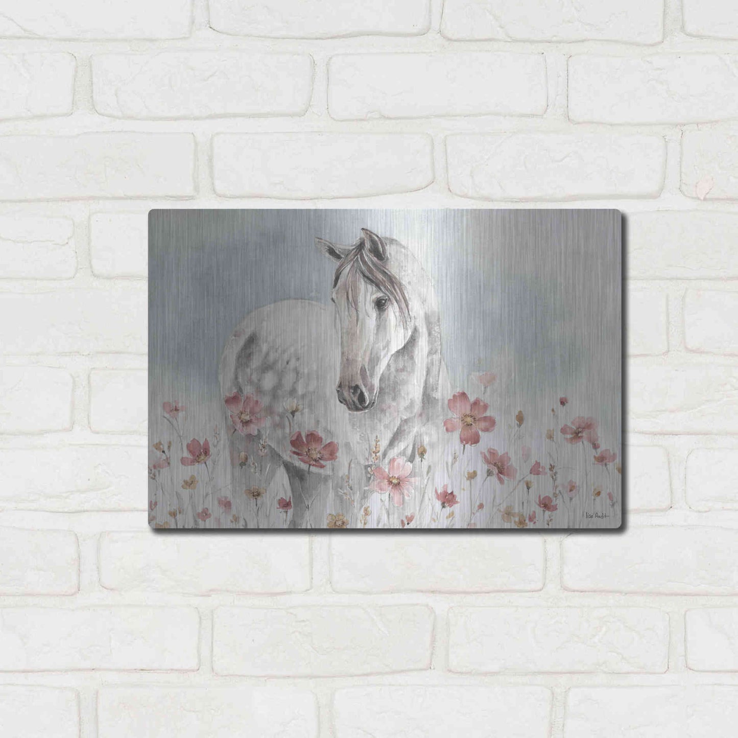 Luxe Metal Art 'Wild Horses I' by Lisa Audit, Metal Wall Art,,16x12