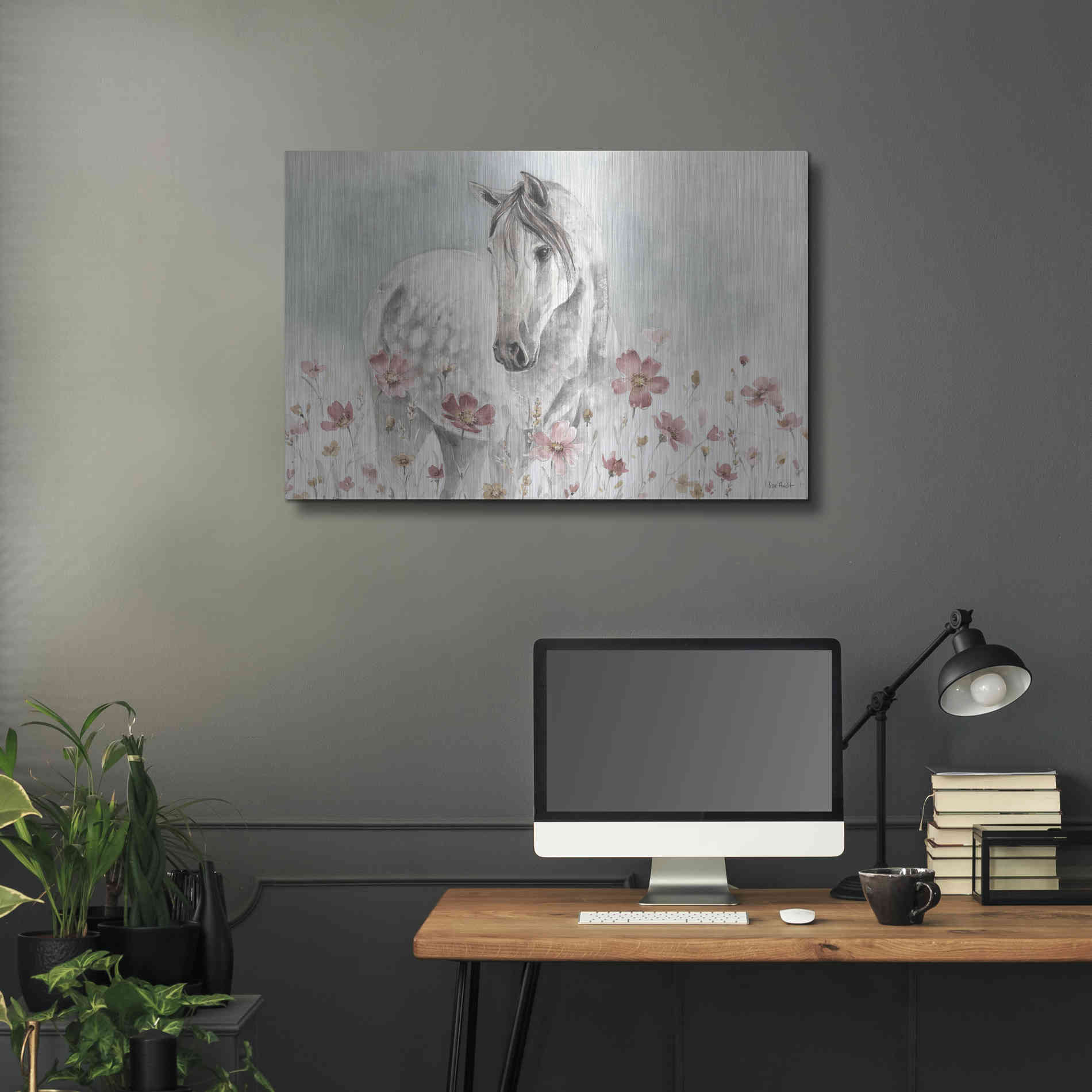 Luxe Metal Art 'Wild Horses I' by Lisa Audit, Metal Wall Art,,36x24