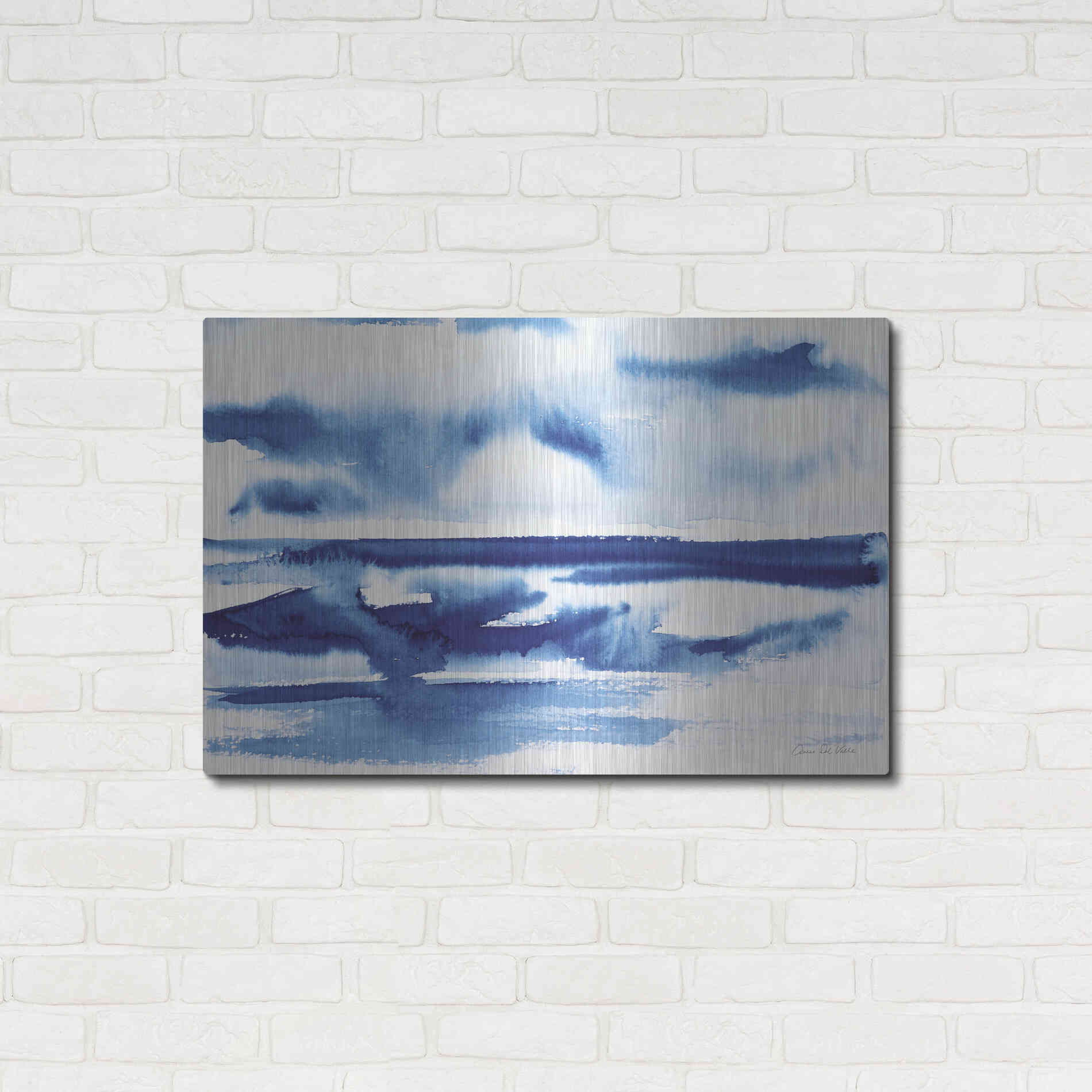 Luxe Metal Art 'Ocean Blue II' by Alan Majchrowicz, Metal Wall Art,36x24