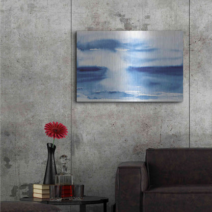 Luxe Metal Art 'Ocean Blue III' by Alan Majchrowicz, Metal Wall Art,36x24