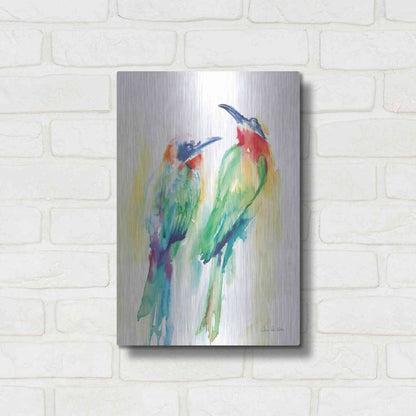 Luxe Metal Art 'Tropical Birds' by Alan Majchrowicz, Metal Wall Art,12x16