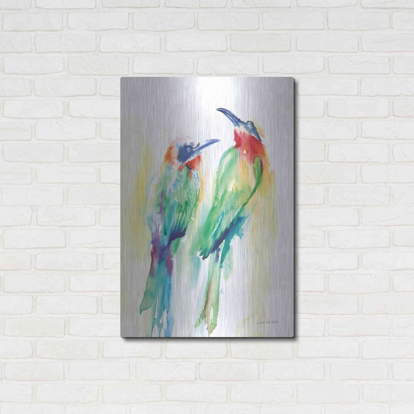 Luxe Metal Art 'Tropical Birds' by Alan Majchrowicz, Metal Wall Art,24x36