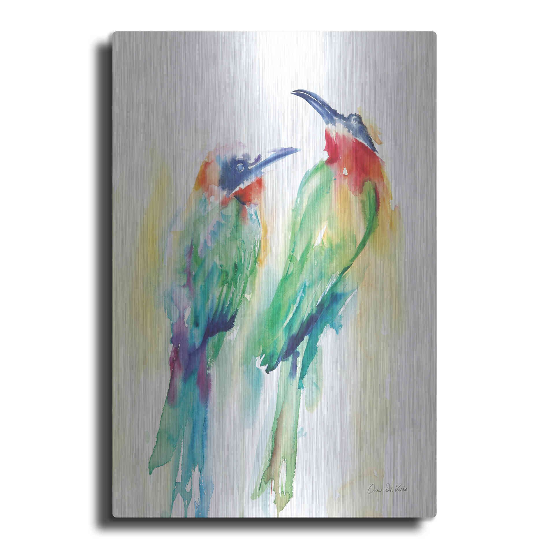 Luxe Metal Art 'Tropical Birds' by Alan Majchrowicz, Metal Wall Art