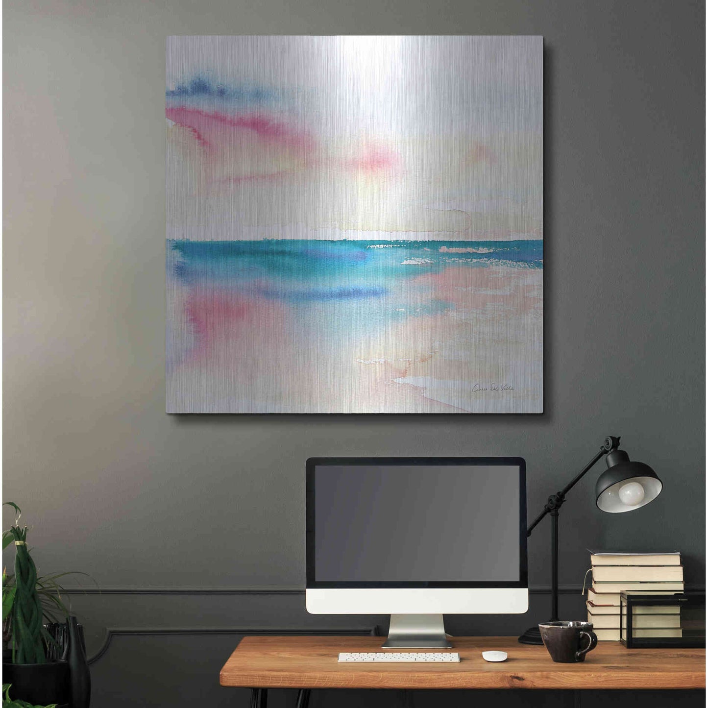 Luxe Metal Art 'Vivid Coast' by Alan Majchrowicz, Metal Wall Art,36x36