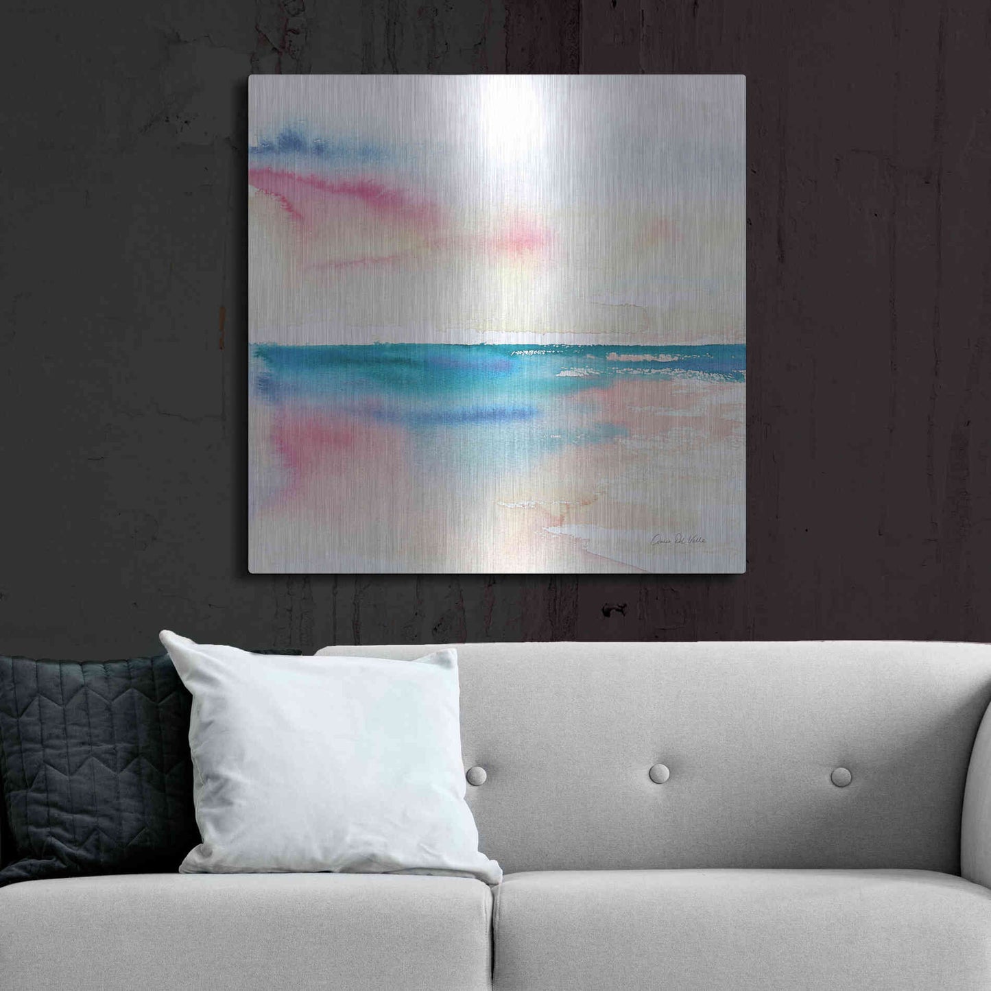 Luxe Metal Art 'Vivid Coast' by Alan Majchrowicz, Metal Wall Art,36x36