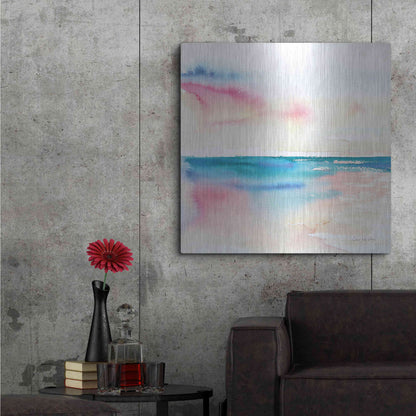 Luxe Metal Art 'Vivid Coast' by Alan Majchrowicz, Metal Wall Art,36x36