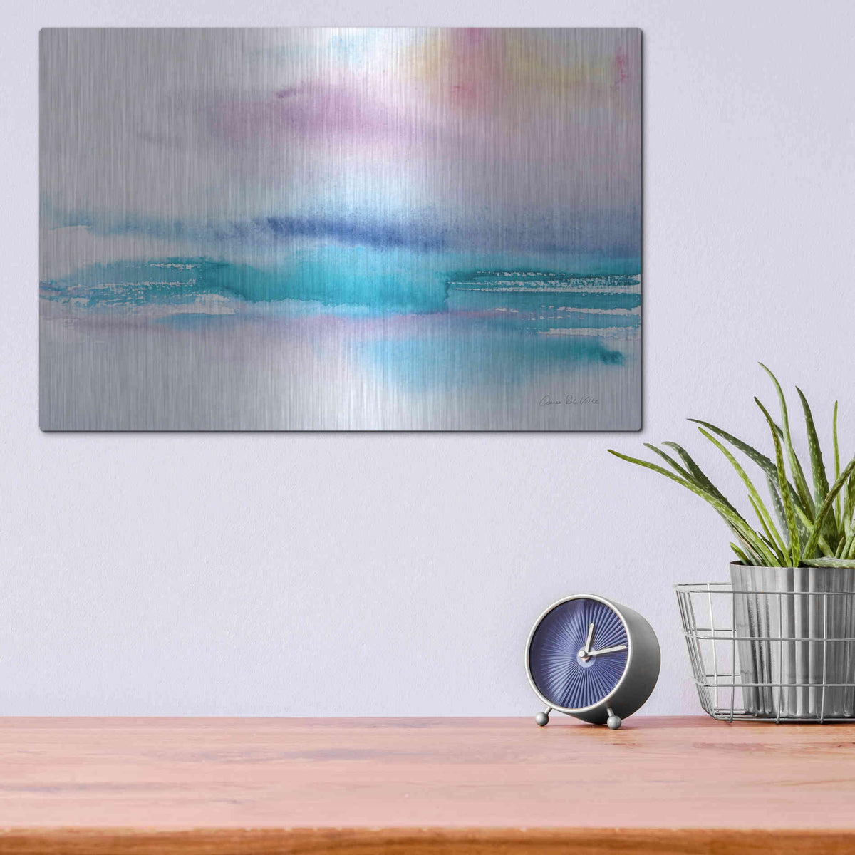 Luxe Metal Art 'Washed Sunset' by Alan Majchrowicz, Metal Wall Art,16x12