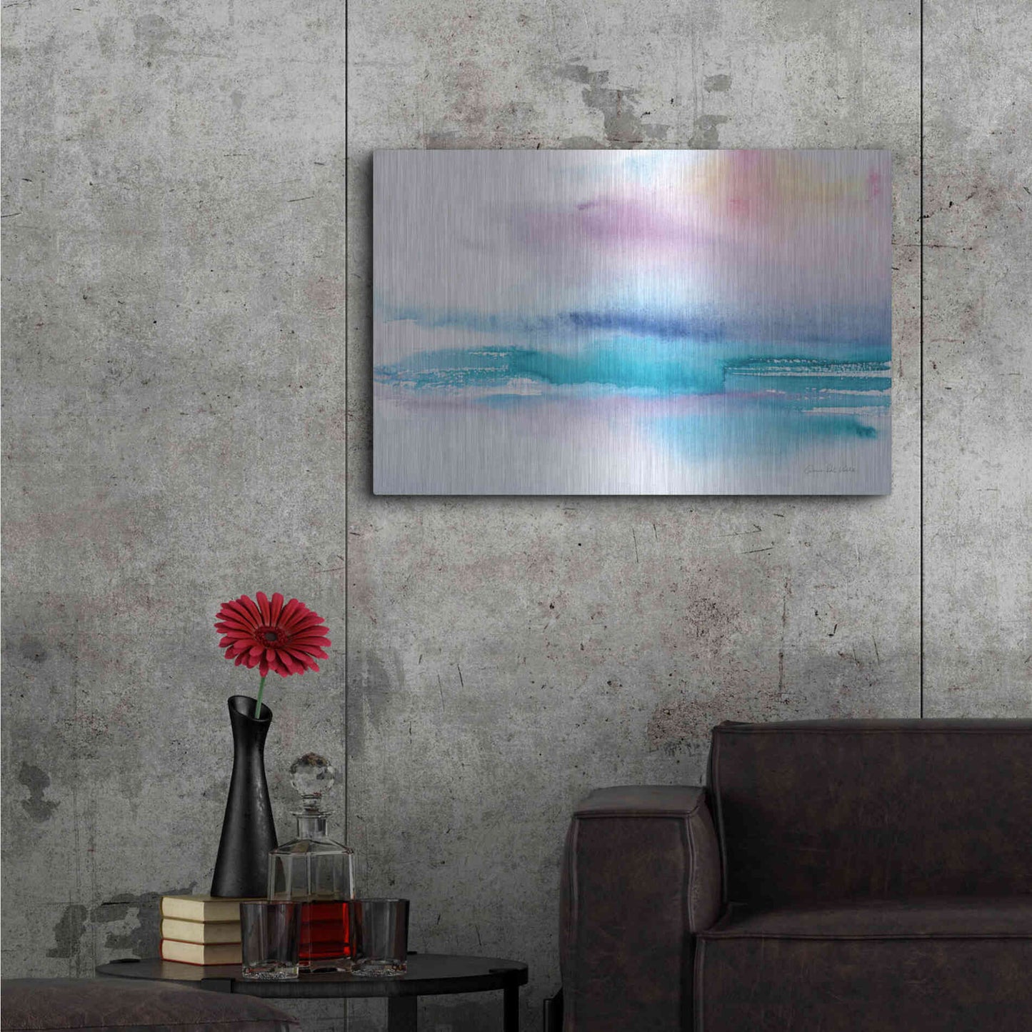 Luxe Metal Art 'Washed Sunset' by Alan Majchrowicz, Metal Wall Art,36x24