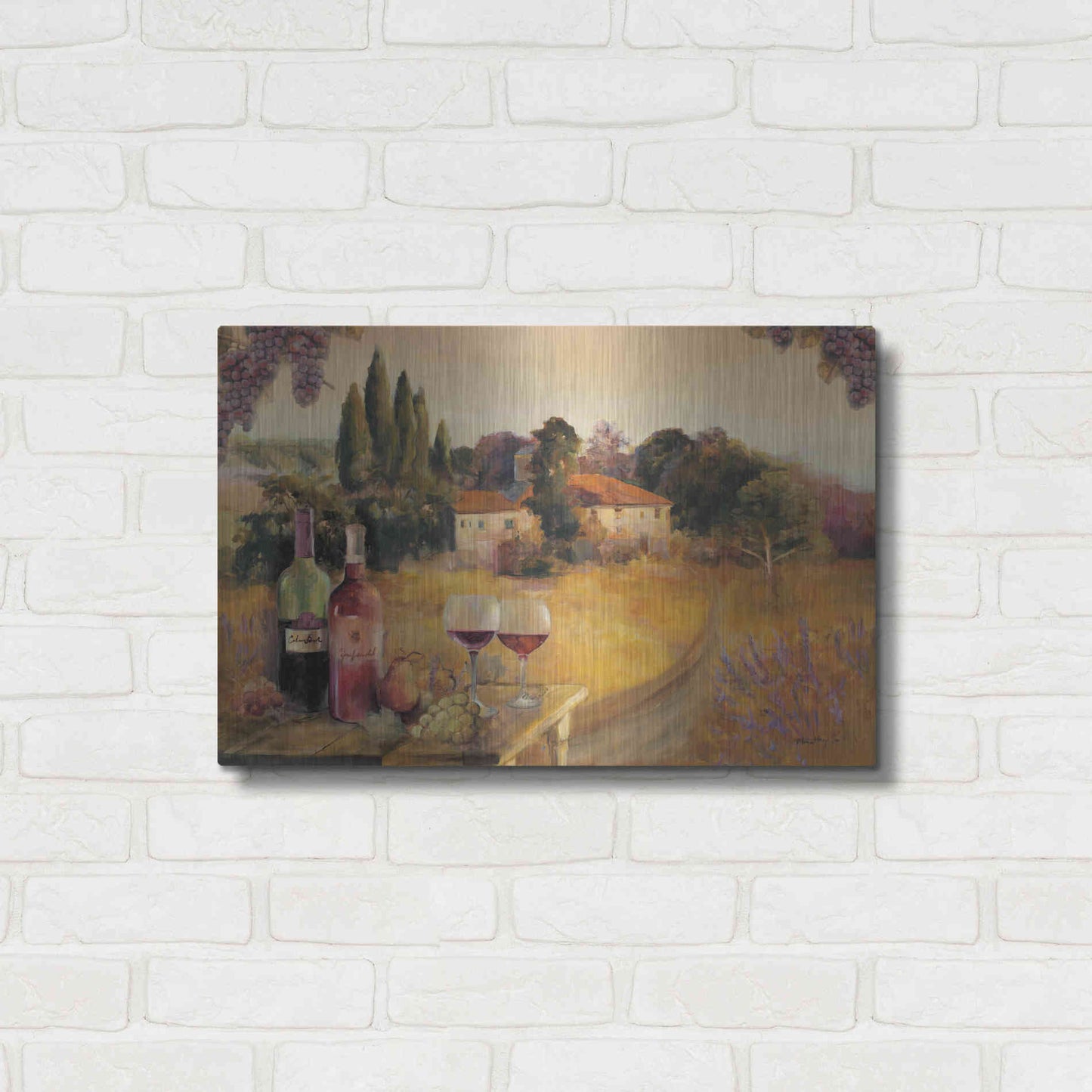 Luxe Metal Art 'Spoleta Afternoon' by Marilyn Hageman, Metal Wall Art,24x16