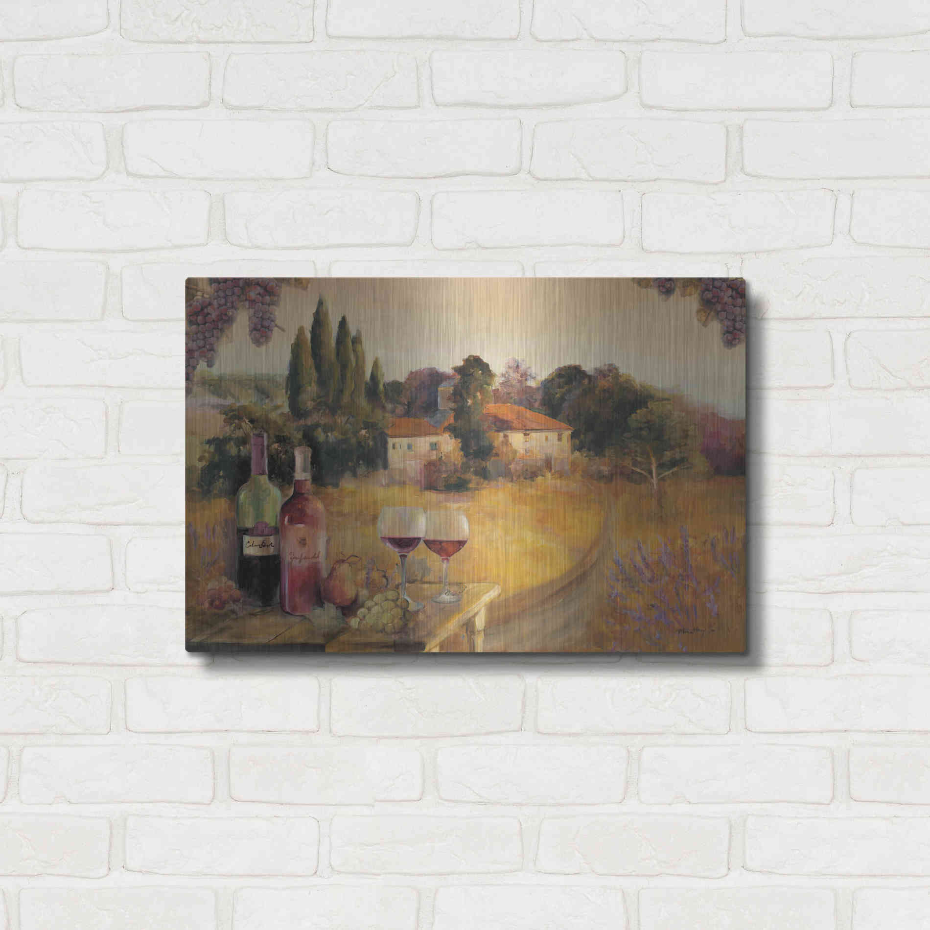 Luxe Metal Art 'Spoleta Afternoon' by Marilyn Hageman, Metal Wall Art,24x16