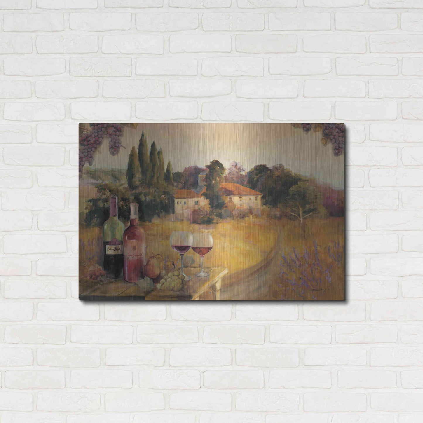 Luxe Metal Art 'Spoleta Afternoon' by Marilyn Hageman, Metal Wall Art,36x24